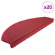 Vidaxl trapmatten 20 st 65x24x4 cm röd halfrond groot