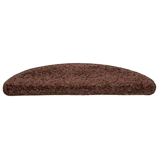 Vidaxl trapmatten 30 st 56x17x3 cm bruin halfrond