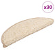 Vidaxl trapmatten 30 st 56x17x3 cm crème halfrond