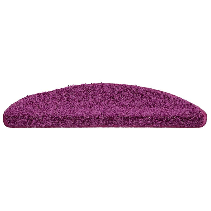 Afbeelding laden in galerijviewer, Vidaxl trapmatten 30 st 56x17x3 cm violet halfrond
