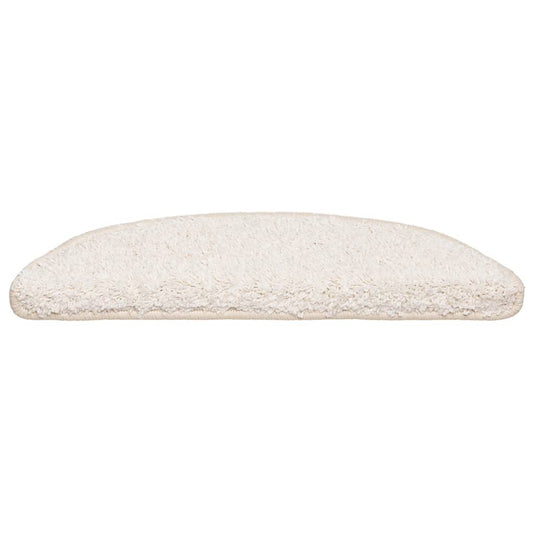 Vidaxl trapmatten 30 st 56x17x3 cm wit halfrond