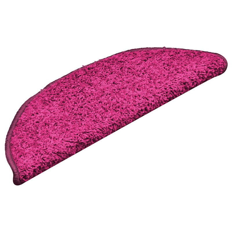 Afbeelding laden in galerijviewer, Vidaxl trapmatten 30 st 56x17x3 cm roze halfrond
