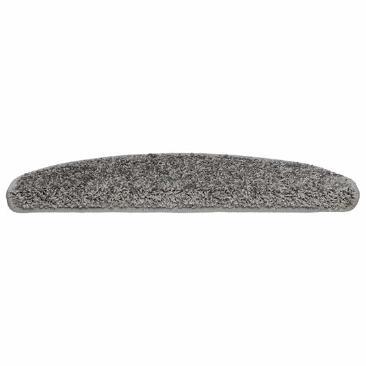 Vidaxl trapmatten 30 st 65x21x4 cm grijs halfrond groot