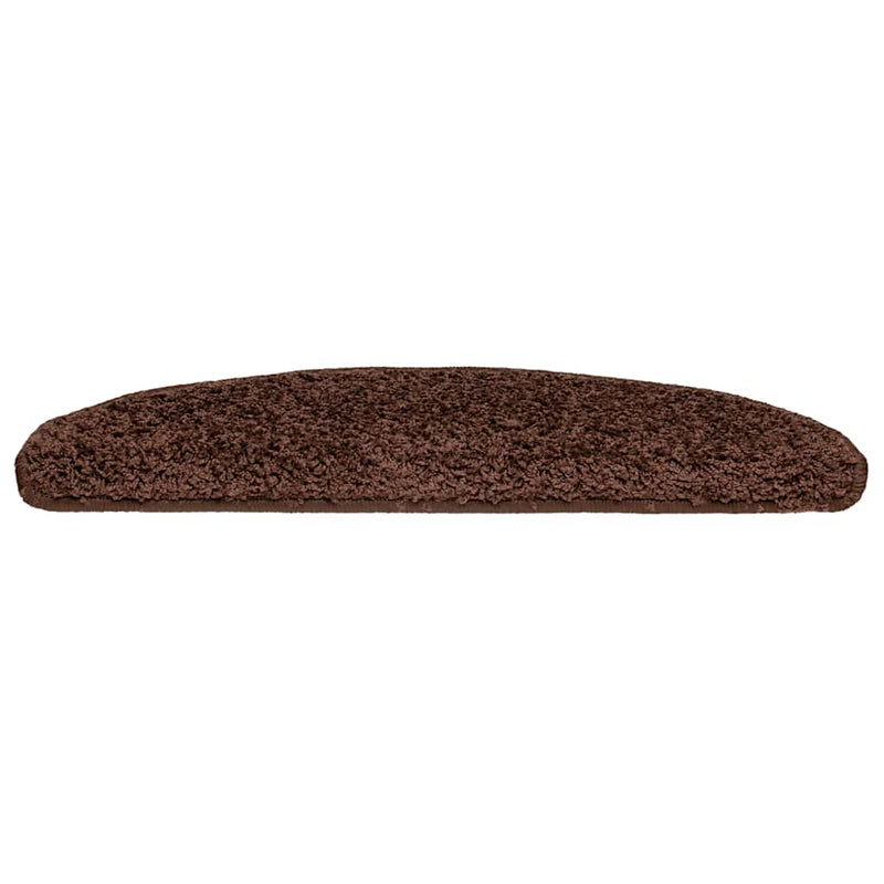 Afbeelding laden in galerijviewer, Vidaxl trapmatten 30 st 65x21x4 cm bruin halfrond groot
