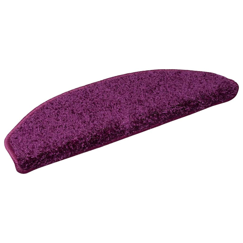 Afbeelding laden in galerijviewer, Vidaxl trapmatten 30 st 65x21x4 cm violet halfrond groot
