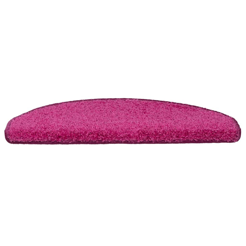 Afbeelding laden in galerijviewer, Vidaxl trapmatten 30 stuks 65x21x4 cm roze halfrond groot
