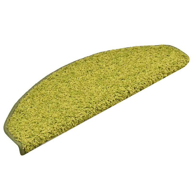 Afbeelding laden in galerijviewer, Vidaxl trapmatten 30 stuks 65x21x4 cm groen halfrond groot
