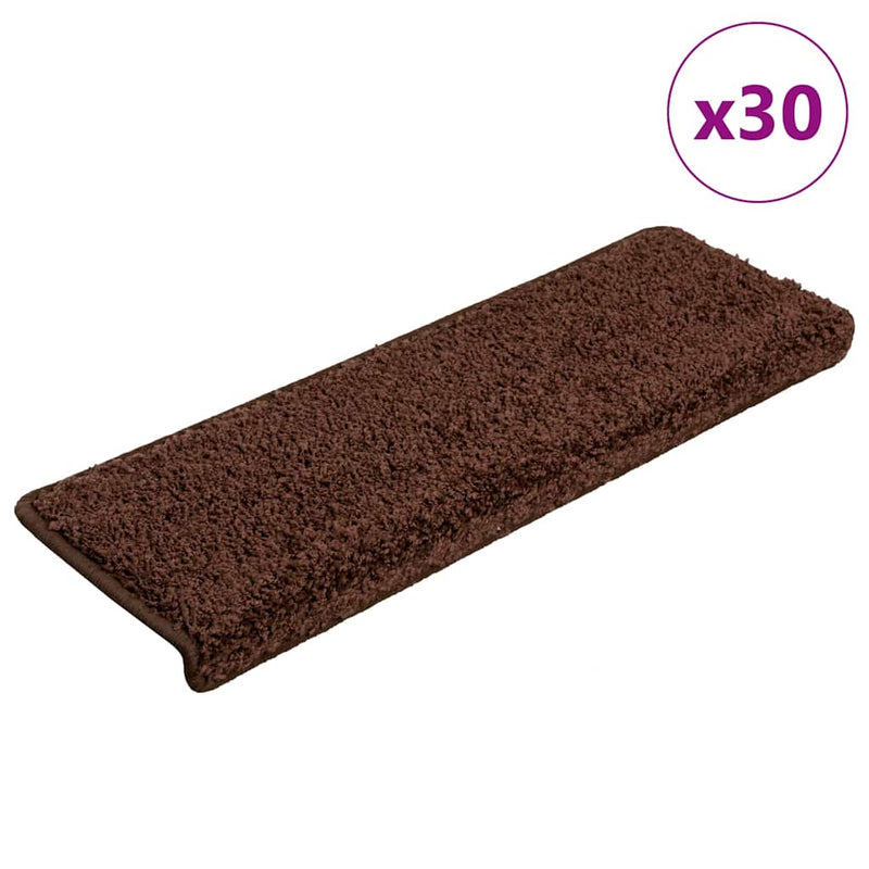 Afbeelding laden in galerijviewer, Vidaxl trapmatten 30 st 65x21x4 cm bruin rechthoekige rand
