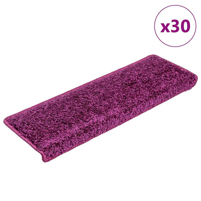 Afbeelding laden in galerijviewer, Vidaxl trapmatten 30 st 65x21x4 cm violet rechthoekige rand
