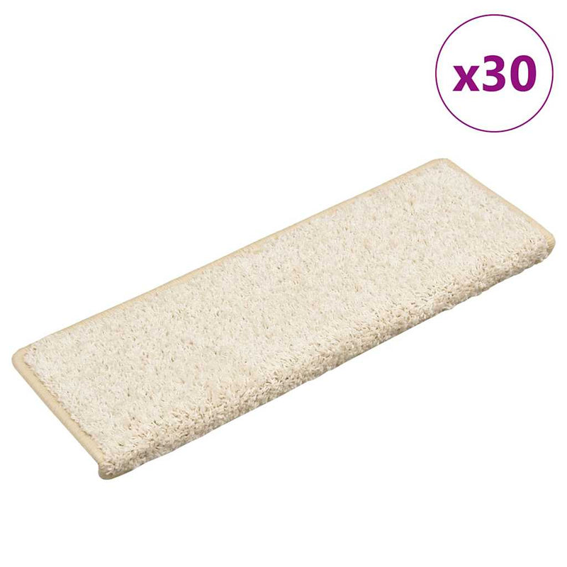 Afbeelding laden in galerijviewer, Vidaxl trapmatten 30 st 65x21x4 cm wit rechthoekige rand
