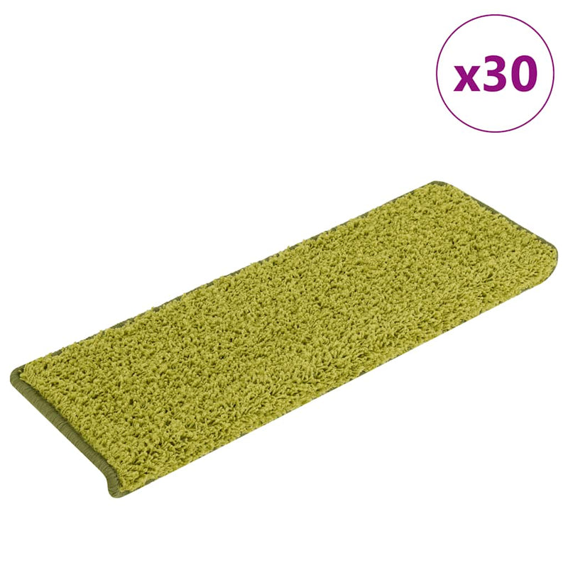 Afbeelding laden in galerijviewer, Vidaxl trapmatten 30 st 65x21x4 cm groen rechthoekige rand
