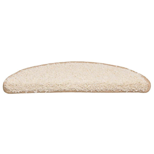 Vidaxl trapmatten 20 st 56x17x3 cm crème halfrond