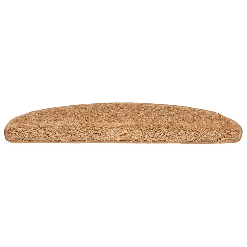 Afbeelding laden in galerijviewer, Vidaxl trapmatten 20 st 65x21x4 cm beige halfrond groot
