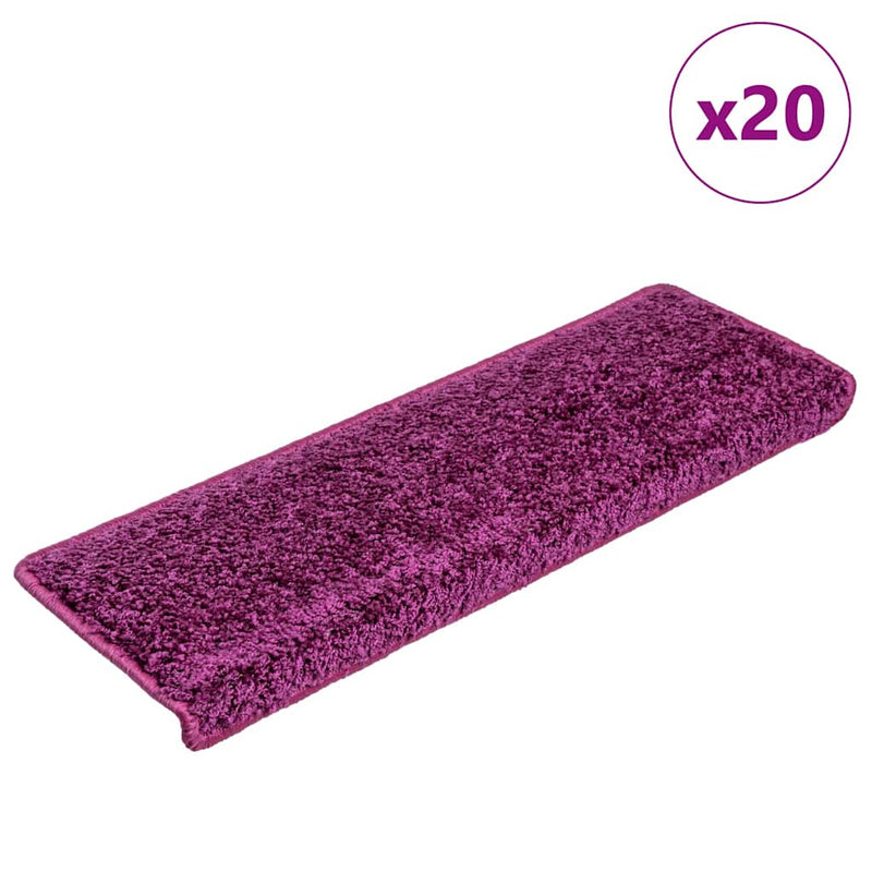 Afbeelding laden in galerijviewer, Vidaxl trapmatten 20 st 65x21x4 cm violet rechthoekige rand
