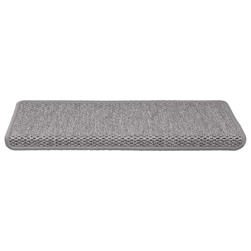 Afbeelding laden in galerijviewer, Vidaxl trapmatten zelfklevend sisal-look 30 st 65x21x4cm zilverkleurig
