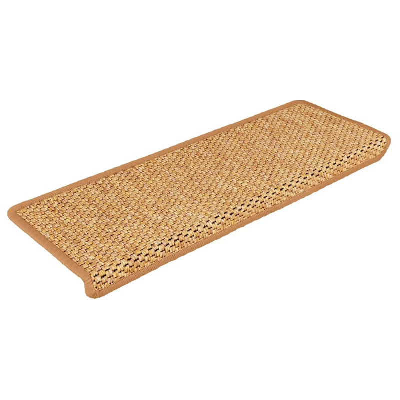 Afbeelding laden in galerijviewer, Vidaxl trapmatten zelfklevend 30 st sisal-look 65x21x4 cm sisal
