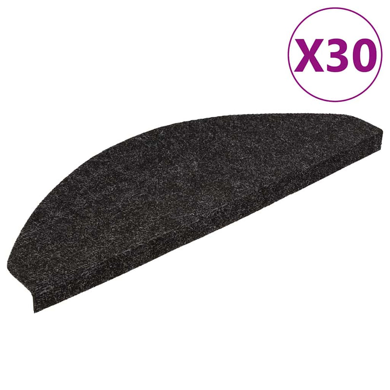 Afbeelding laden in galerijviewer, Vidaxl trapmatten zelfklevend 30 st 65x22,5x3,5 cm antraciet
