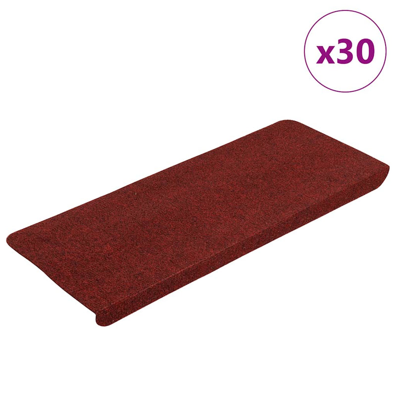 Afbeelding laden in galerijviewer, Vidaxl trapmatten zelfklevend 30 st 65x24,5x3,5 cm rood
