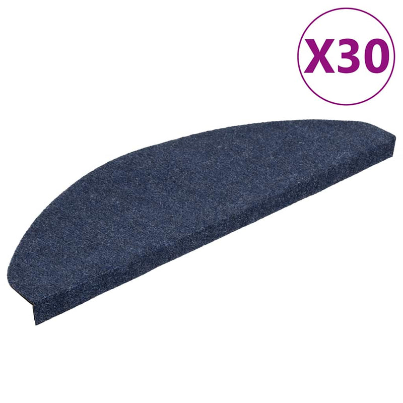 Afbeelding laden in galerijviewer, Vidaxl trapmatten zelfklevend 30 st 65x22,5x3,5 cm blauw
