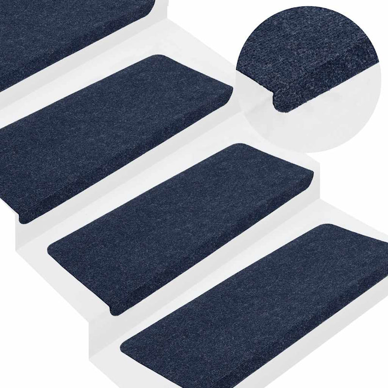 Afbeelding laden in galerijviewer, Vidaxl trapmatten zelfklevend 30 st 65x24,5x3,5 cm blauw
