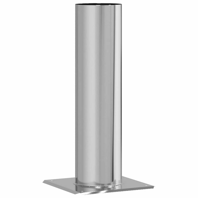 Afbeelding laden in galerijviewer, Vidaxl schouwkop verlenging zilver 24 x 24 x 50 cm roestvrij staal
