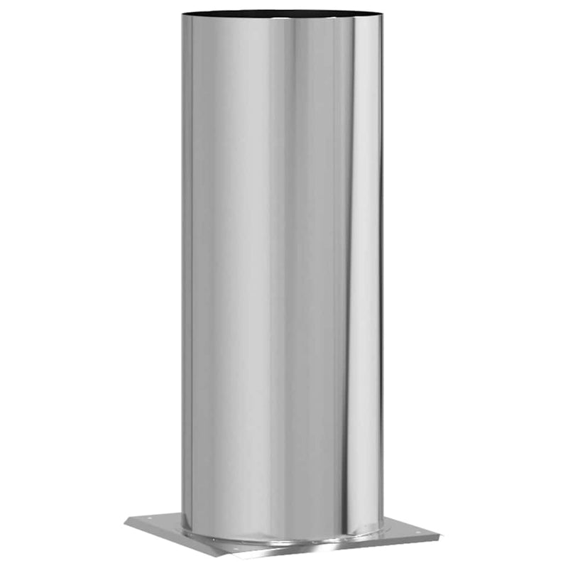 Afbeelding laden in galerijviewer, Vidaxl schouwkop verlenging zilver 31 x 31 x 50 cm roestvrij staal

