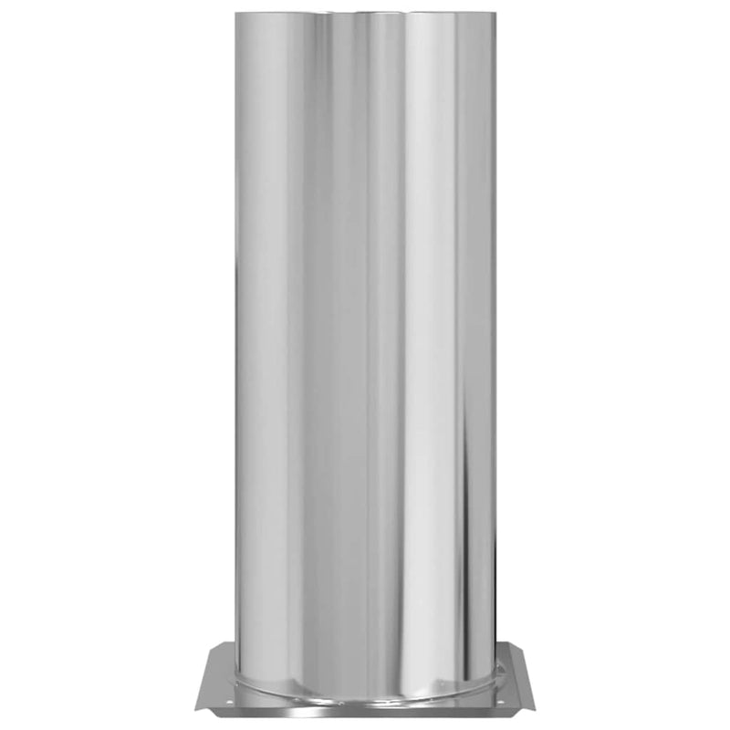 Afbeelding laden in galerijviewer, Vidaxl schouwkop verlenging zilver 31 x 31 x 50 cm roestvrij staal
