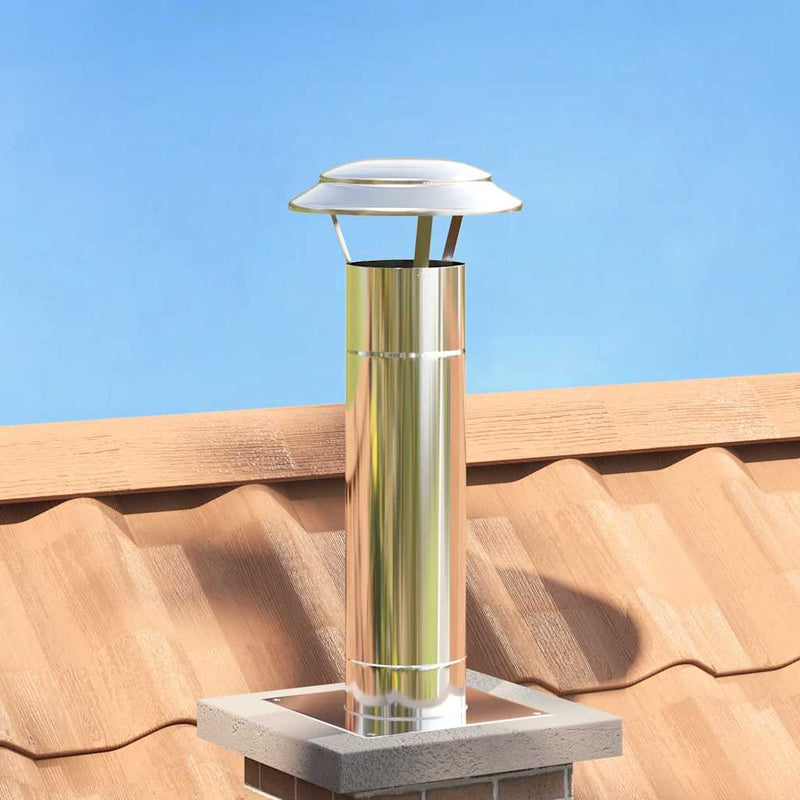 Afbeelding laden in galerijviewer, Vidaxl regenbescherming voor schoorsteen zilver 25 x 25 x 20 cm
