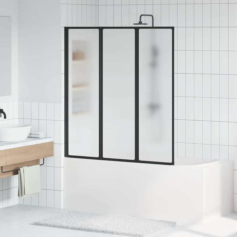 Afbeelding laden in galerijviewer, Vidaxl douchescherm zwart 132 x 2 x 140 cm aluminium
