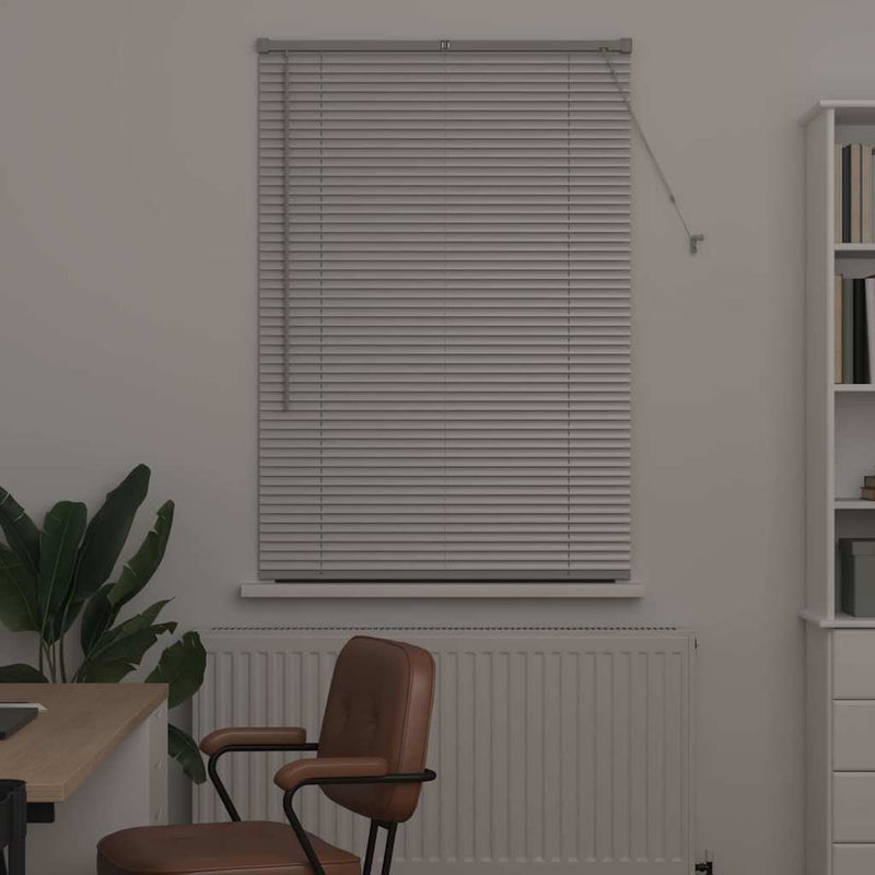 Afbeelding laden in galerijviewer, Vidaxl venetiaanse jaloezieën zilver 130 x 90 cm aluminium
