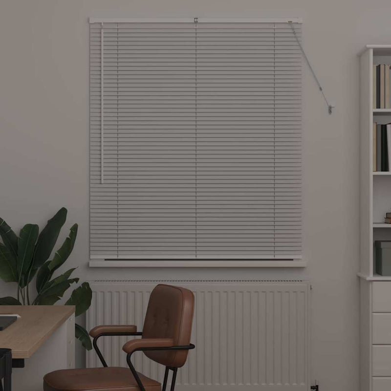 Afbeelding laden in galerijviewer, Vidaxl venetiaanse jaloezie wit 130 x 110 cm 25 mm aluminium
