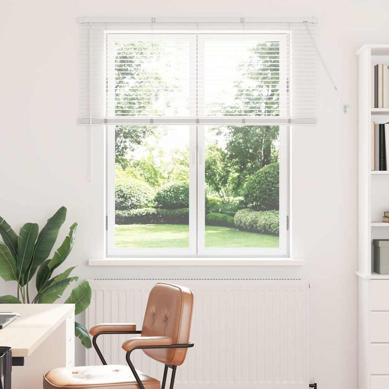 Afbeelding laden in galerijviewer, Vidaxl venetiaanse jaloezie wit 130 x 135 cm 25 mm aluminium
