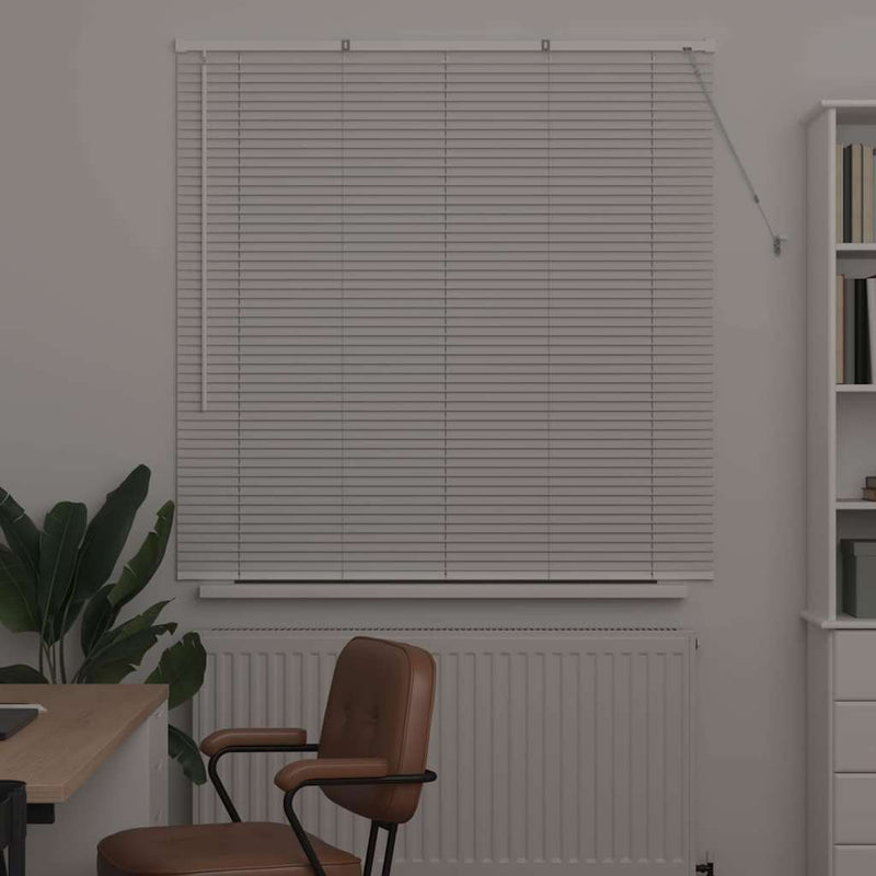Afbeelding laden in galerijviewer, Vidaxl venetiaanse jaloezie wit 130 x 135 cm 25 mm aluminium
