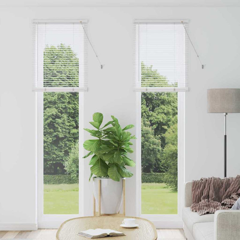 Afbeelding laden in galerijviewer, Vidaxl venetiaanse jaloezieën wit 220 x 55 cm aluminium
