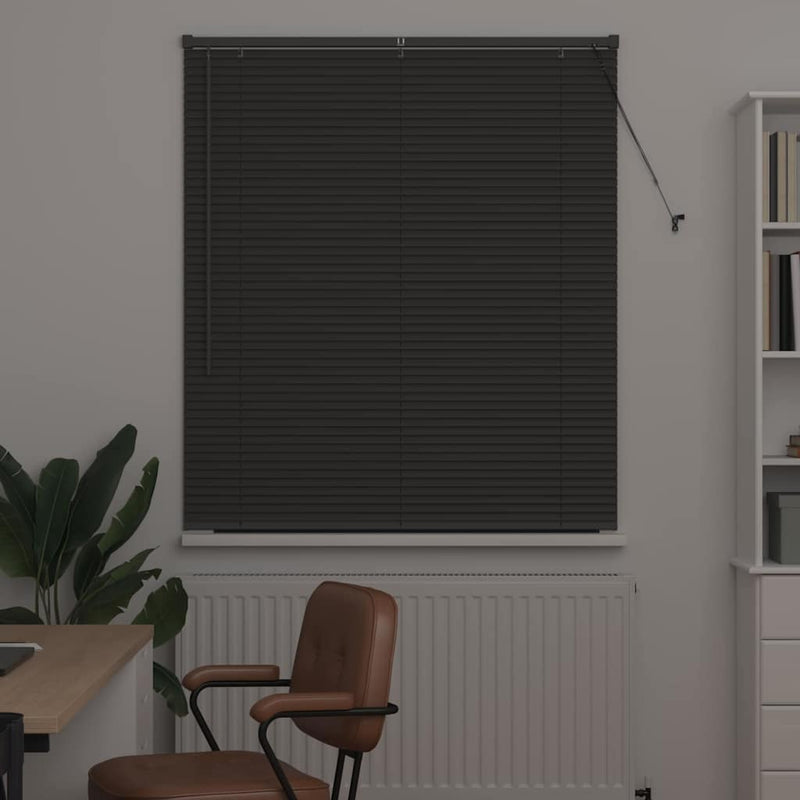 Afbeelding laden in galerijviewer, Vidaxl venetiaanse jaloezieën donkergrijs 130 x 115 cm aluminium
