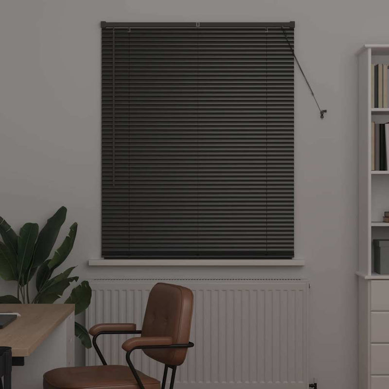 Afbeelding laden in galerijviewer, Vidaxl venetiaanse jaloezieën zwart 175 x 100 cm aluminium
