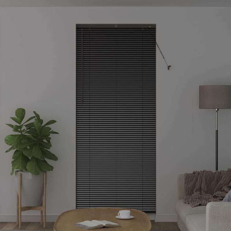 Afbeelding laden in galerijviewer, Vidaxl venetiaanse jaloezieën zwart 220 x 85 cm aluminium
