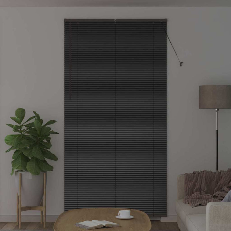 Afbeelding laden in galerijviewer, Vidaxl venetiaanse jaloezieën zwart 220 x 115 cm aluminium
