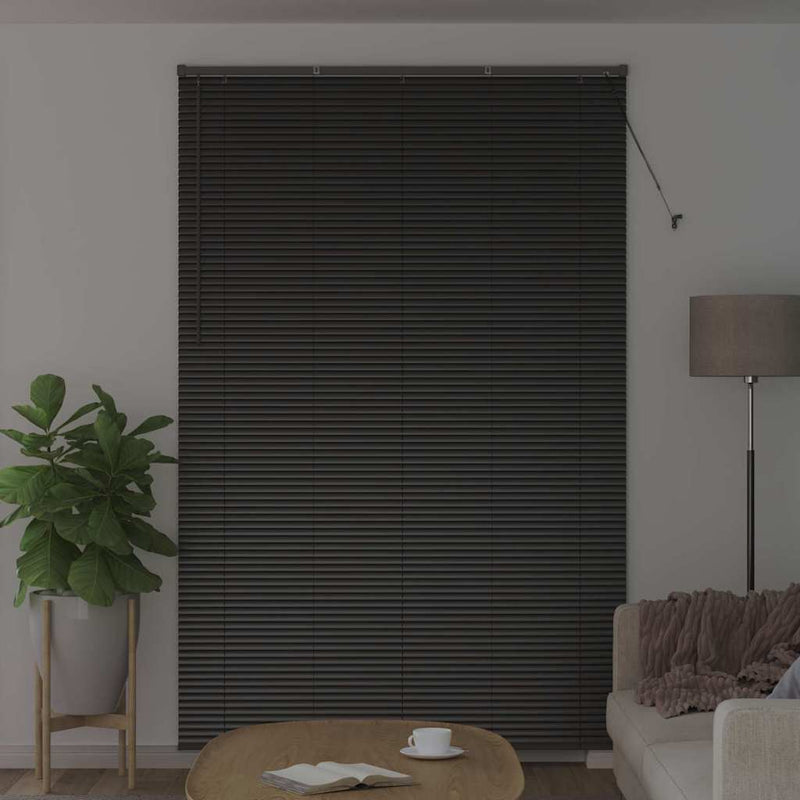 Afbeelding laden in galerijviewer, Vidaxl venetiaanse jaloezieën zwart 220 x 145 cm aluminium
