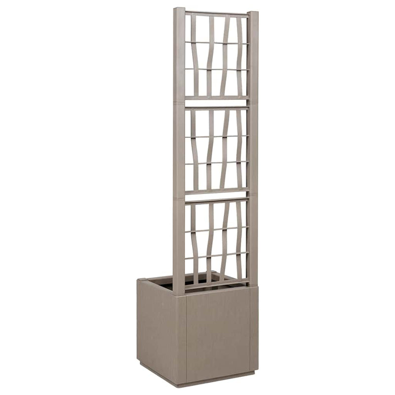 Afbeelding laden in galerijviewer, Vidaxl tuindruppel met trellis licht bruin 36 x 36 x 140 cm pp

