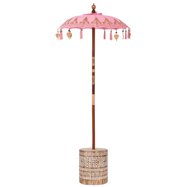 Vidaxl balinese parasol met basis roze 95 x 95 x 260 cm