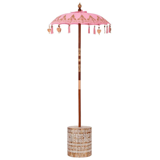 Vidaxl balinese parasol met basis roze 95 x 95 x 260 cm