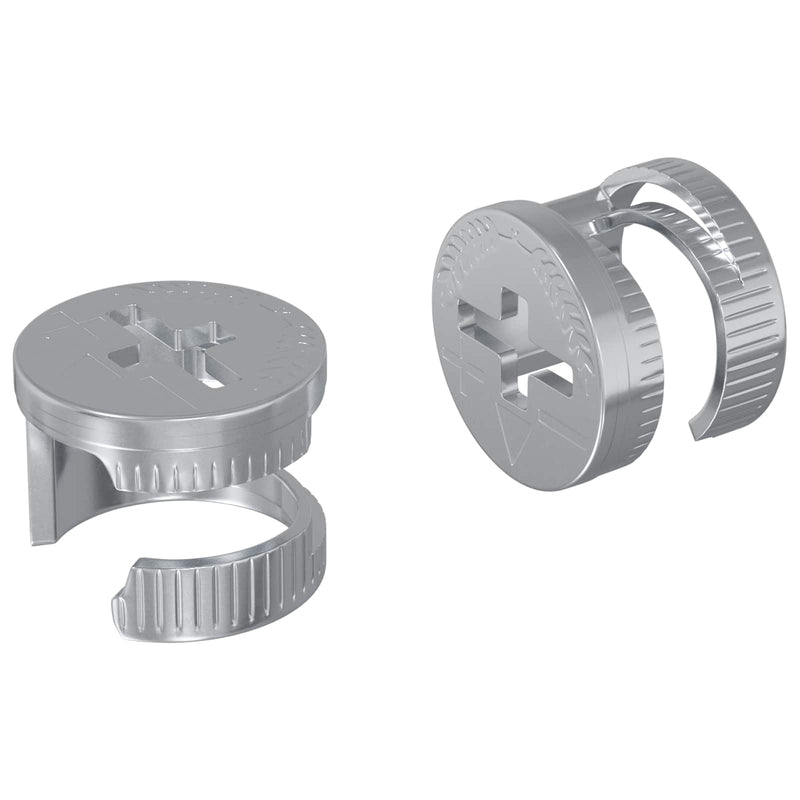 Afbeelding laden in galerijviewer, Vidaxl cam lock moeren 2 pcs zilver 12 x 10 mm staal
