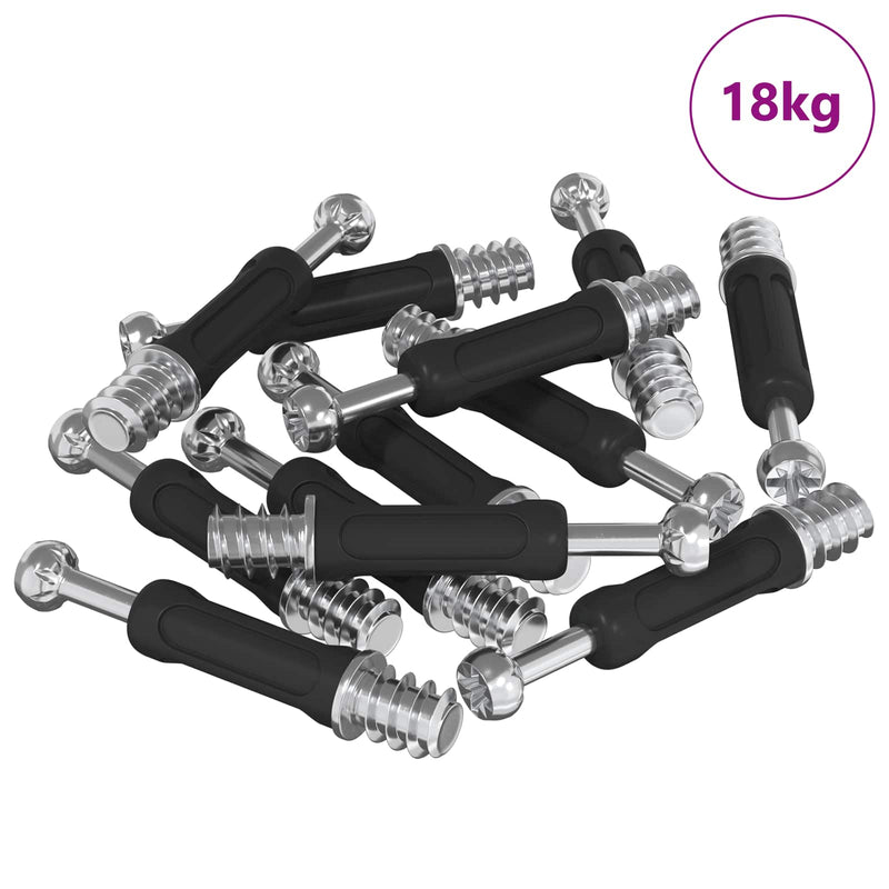 Afbeelding laden in galerijviewer, Vidaxl cam lock bouten 5000 pcs zilver en zwart zinkgeplateerd staal
