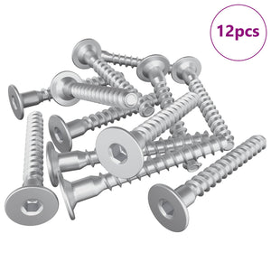 Vidaxl confirmatschroeven 12 st zilver ø5 x 40 mm metaal