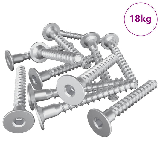 Vidaxl confirmatschroeven 5000 st zilver metaal