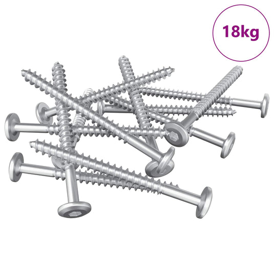 Vidaxl houten schroeven 1900 pcs zilver staal