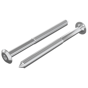Vidaxl meubelschroeven 2 st zilver m6 x 85 mm staal