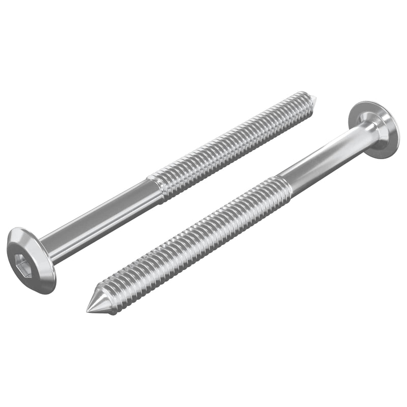 Afbeelding laden in galerijviewer, Vidaxl meubelschroeven 2 pcs zilver m6 x 85 mm staal
