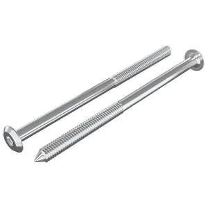 Vidaxl meubelschroeven 2 st zilver m6 x 100 mm staal